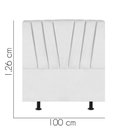 Ver imagem 2 de Cabeceira Estofada 100Cm Solteiro Cama Box Corino Branco