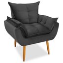 Ver imagem 5 de Kit 2 Poltronas Decorativa Opala Veludo Cinza Grafite