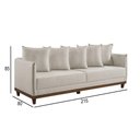 Ver imagem 2 de Sofá 4 Lugares Living M-169 Veludo Martins Creme