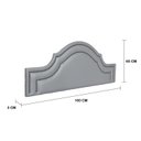 Ver imagem 3 de Cabeceira Queen Estofada para Cama Box com Tachas 160x60cm Provençal Luxo Dupla Cinza/Fumê