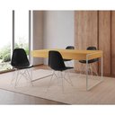 Ver imagem 1 de Mesa Jantar Industrial Retangular Canela 137X90Cm Com 4 Cadeiras Pretas Base Ferro Cor: Canela