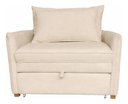 Ver imagem 3 de Poltrona-Cama Monica Retratil Macia Quarto Visita Sala Suede:Marfim/Suede
