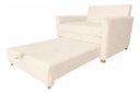 Ver imagem 4 de Poltrona-Cama Monica Retratil Macia Quarto Visita Sala Suede:Marfim/Suede