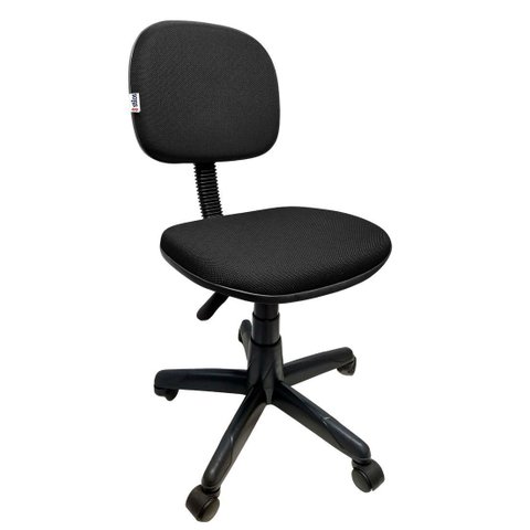 Cadeira Secretaria Giratória de Escritório com Regulagem de Altura em Jserrano Preto