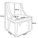 Ver imagem 4 de Kit 10 Cadeiras Estofadas para Sala de Jantar Base Fixa de Madeira Preto Lia Suede Marrom RT - Ibiza