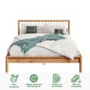 Ver imagem 6 de Cama Casal Queen de Madeira Moderna Apoana Madeirado Idimex