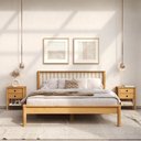 Ver imagem 1 de Cama Casal Queen de Madeira Moderna Apoana Madeirado Idimex