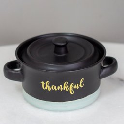 Caçarola Mini Panela com Tampa em Cerâmica Thankful - 3