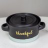 Caçarola Mini Panela com Tampa em Cerâmica Thankful - 3