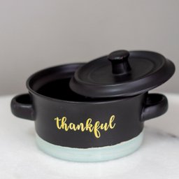 Caçarola Mini Panela com Tampa em Cerâmica Thankful - 2