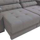 Ver imagem 4 de Sofá Cama Kappesberg Stelo Veludo Titânio 230cm