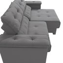 Ver imagem 5 de Sofá Cama Kappesberg Stelo Veludo Titânio 230cm