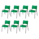Ver imagem 1 de Cadeira Iso Base Cinza, , , Escritório - Verde Kit 7 Peças