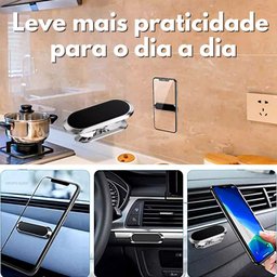 Suporte Celular Magnético Veicular Ímã Forte Seguro Prático - 4