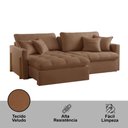 Ver imagem 5 de Sofá Cama Lisboa Retrátil e Reclinável 200cm Braço 10cm Meu Sofá Online