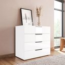 Ver imagem 1 de Cômoda Madri 4 Gavetas Branco - Politorno