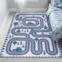 Ver imagem 2 de Tapete Infantil Atividade Educativo Dobrável Antiderrapante:pista Cinza/1,00x1,50m