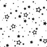 Papel de Parede com estrelas pretas sobre fundo branco. - 1