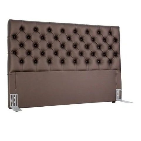 Cabeceira Box Shop Paris Queen 1,60m Em Couro Sintético Marrom