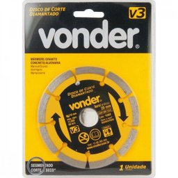 Disco de Corte Diamantado 110 Mm Furo de 20 Mm Segmentado V3 Vonder - 2