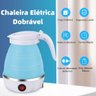 Chaleira Elétrica Dobrável Leve Prática e Compacta 110v Cor:azul - 4