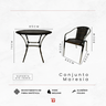 Conjunto Cadeiras Maresia Mesa Borda Trama Central Jardim Piscina Varanda Pedra Ferro Realize Decor - 5