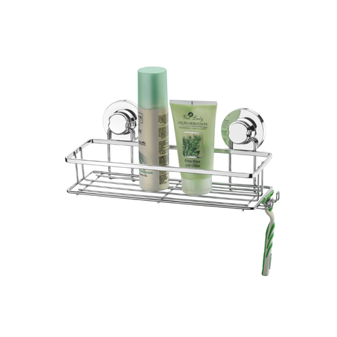 Suporte Porta Shampoo com Ventosa de Parede Banheiro Schmitt:Cromado
