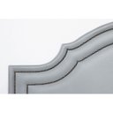 Ver imagem 4 de Cabeceira King Estofada para Cama Box com Tachas 193x60cm Provençal Luxo Dupla Cinza