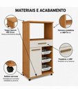Ver imagem 5 de Fruteira para Cozinha 3 Cestos 1 Porta 1 Gaveta com Rodízios Fortaleza Espresso Móveis