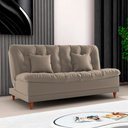 Ver imagem 2 de Sofá Cama Day 185cm Reclinável Manual Veludo Capuccino - Sallar Home