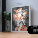 Ver imagem 1 de Quadro Decorativo Mulheres Flores e Borboleta