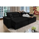 Ver mais imagens de Sofá Londres 2.70m Retrátil e Reclinável Pillow Top - Preto