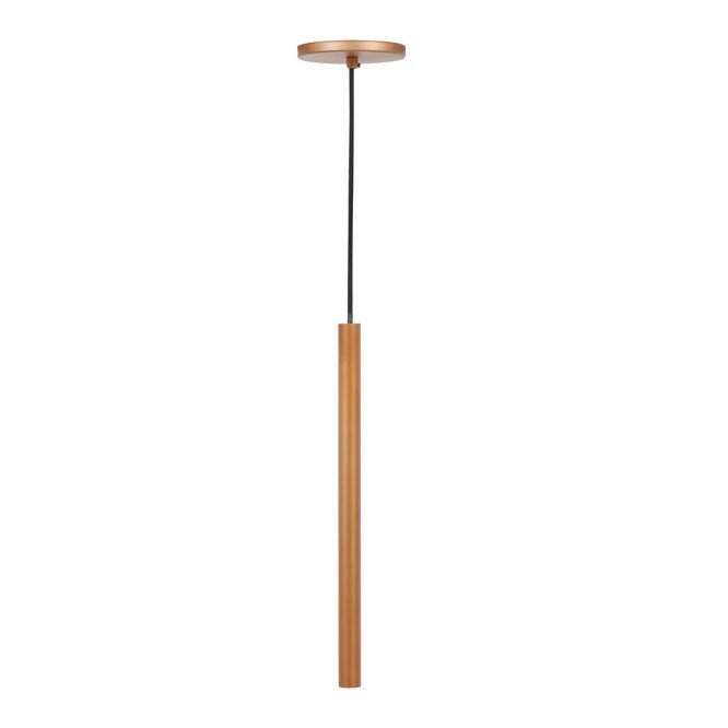 Pendente 1 Lâmpada Cobre Metal Tube Auremar - 3