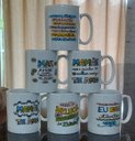 Ver imagem 1 de Jogo 6 Canecas 300ml Frases Mãe - Kit Porcelana - Decoração 1 Lado