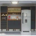 Ver imagem 1 de Cozinha Compacta Modulada 5 Peças 7 Portas 4 Gavetas Confort Cinza/Cinamomo/Grafite