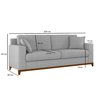 Sofá Living Vintage 3 Lugares 220cm em Linho Slim - 3