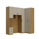 Ver imagem 5 de Quarto Modulado Solteiro 4 Peças Altezza Clean Belmax:Freijó/Off White