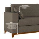 Ver imagem 5 de Sofá Living Vintage 3 Lugares 220cm em Linho Slim