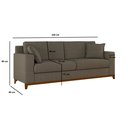 Ver imagem 3 de Sofá Living Vintage 3 Lugares 220cm em Linho Slim