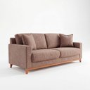 Ver imagem 2 de Sofá Living Vintage 3 Lugares 220cm em Linho Slim Marrom Avelã