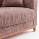 Ver imagem 5 de Sofá Living Vintage 3 Lugares 220cm em Linho Slim Marrom Avelã