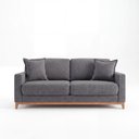 Ver imagem 4 de Sofá 3 Lugares 2,20m Linho Living Slim Vintage Cinza Grafite