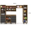 Ver imagem 3 de Cozinha Compacta Modulada 6 Peças 6 Portas 8 Gavetas Confort Cinza/Cinamomo/Grafite