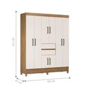 Ver imagem 2 de Guarda Roupa Bianca Casal 8 Portas Amendola Off White