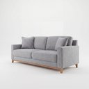 Ver imagem 4 de Sofá Living Vintage 3 Lugares 220cm em Linho Slim Cinza Inox