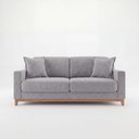Ver imagem 2 de Sofá Living Vintage 3 Lugares 220cm em Linho Slim Cinza Inox