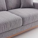 Ver imagem 5 de Sofá Living Vintage 3 Lugares 220cm em Linho Slim Cinza Inox