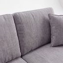 Ver imagem 6 de Sofá Living Vintage 3 Lugares 220cm em Linho Slim Cinza Inox