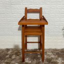 Ver imagem 1 de Cadeira de Alimentação Infantil com Proteção - Verniz