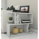 Ver imagem 1 de Aparador Mesa Lateral Sofá Prateleira Decoração Livros Sala Mdf